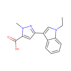 CCn1cc(-c2cc(C(=O)O)n(C)n2)c2ccccc21 ZINC000584905169