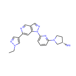 CCn1cc(-c2cc3c(cn2)cnn3-c2cccc(N3CC[C@H](N)C3)n2)cn1 ZINC000224850244