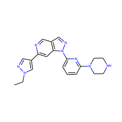 CCn1cc(-c2cc3c(cn2)cnn3-c2cccc(N3CCNCC3)n2)cn1 ZINC000211030412