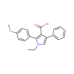 CCn1cc(-c2ccccc2)c(C(=O)O)c1-c1ccc(OC)cc1 ZINC000006226228