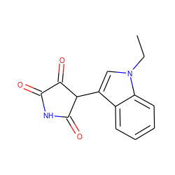 CCn1cc(C2C(=O)NC(=O)C2=O)c2ccccc21 ZINC000034820533