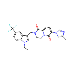 CCn1cc(CN2CCn3c(ccc(-n4cnc(C)c4)c3=O)C2=O)c2cc(C(F)(F)F)ccc21 ZINC000299863845