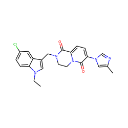 CCn1cc(CN2CCn3c(ccc(-n4cnc(C)c4)c3=O)C2=O)c2cc(Cl)ccc21 ZINC000299872046