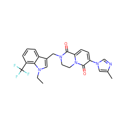 CCn1cc(CN2CCn3c(ccc(-n4cnc(C)c4)c3=O)C2=O)c2cccc(C(F)(F)F)c21 ZINC000299854717