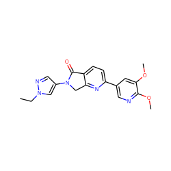 CCn1cc(N2Cc3nc(-c4cnc(OC)c(OC)c4)ccc3C2=O)cn1 ZINC000168875494