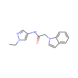 CCn1cc(NC(=O)Cn2ccc3ccccc32)cn1 ZINC000342003940