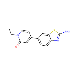 CCn1ccc(-c2ccc3nc(N)sc3c2)cc1=O ZINC000473090921