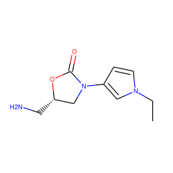 CCn1ccc(N2C[C@H](CN)OC2=O)c1 ZINC000073168996