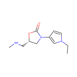 CCn1ccc(N2C[C@H](CNC)OC2=O)c1 ZINC000073168999