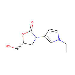 CCn1ccc(N2C[C@H](CO)OC2=O)c1 ZINC000082158286