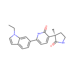 CCn1ccc2ccc(-c3ccc([C@@]4(C)CCNC4=O)c(=O)[nH]3)cc21 ZINC001772630109