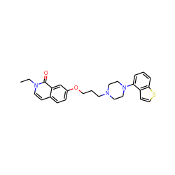 CCn1ccc2ccc(OCCCN3CCN(c4cccc5sccc45)CC3)cc2c1=O ZINC000039830079