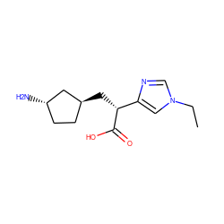 CCn1cnc([C@@H](C[C@H]2CC[C@H](N)C2)C(=O)O)c1 ZINC000026269505