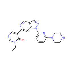 CCn1cncc(-c2cc3c(cn2)cnn3-c2cccc(N3CCNCC3)n2)c1=O ZINC000224865076