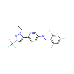 CCn1nc(C(F)(F)F)cc1-c1ccc(NCc2c(F)cc(F)cc2F)cn1 ZINC000143094348