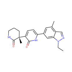 CCn1ncc2c(C)cc(-c3ccc([C@@]4(C)CCCNC4=O)c(=O)[nH]3)cc21 ZINC001772633408