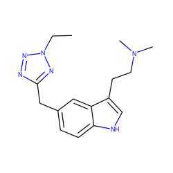 CCn1nnc(Cc2ccc3[nH]cc(CCN(C)C)c3c2)n1 ZINC000013741373