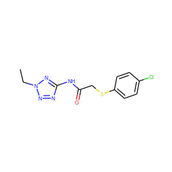 CCn1nnc(NC(=O)CSc2ccc(Cl)cc2)n1 ZINC000000613620