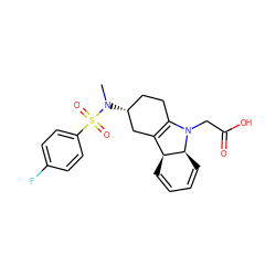 CN([C@@H]1CCC2=C(C1)[C@@H]1C=CC=C[C@@H]1N2CC(=O)O)S(=O)(=O)c1ccc(F)cc1 ZINC000101276497