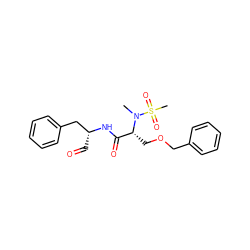 CN([C@H](COCc1ccccc1)C(=O)N[C@H](C=O)Cc1ccccc1)S(C)(=O)=O ZINC000013780261