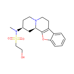 CN([C@H]1CCN2CCc3c(oc4ccccc34)[C@H]2C1)S(=O)(=O)CCO ZINC000029464180