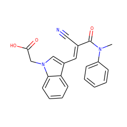 CN(C(=O)/C(C#N)=C/c1cn(CC(=O)O)c2ccccc12)c1ccccc1 ZINC000096271128