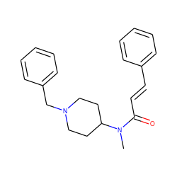 CN(C(=O)/C=C/c1ccccc1)C1CCN(Cc2ccccc2)CC1 ZINC000026982982