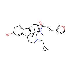 CN(C(=O)/C=C/c1ccoc1)[C@@H]1C[C@@]23CCN(CC4CC4)[C@H]4C=C[C@@H]1C[C@]42Cc1ccc(O)cc13 ZINC000473117433