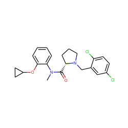 CN(C(=O)[C@@H]1CCCN1Cc1cc(Cl)ccc1Cl)c1ccccc1OC1CC1 ZINC000205198418