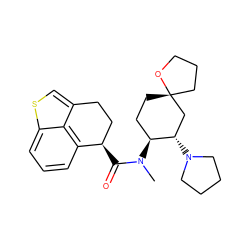 CN(C(=O)[C@@H]1CCc2csc3cccc1c23)[C@H]1CC[C@@]2(CCCO2)C[C@@H]1N1CCCC1 ZINC000003787774