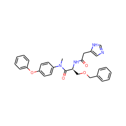 CN(C(=O)[C@H](COCc1ccccc1)NC(=O)Cc1cnc[nH]1)c1ccc(Oc2ccccc2)cc1 ZINC000084634503