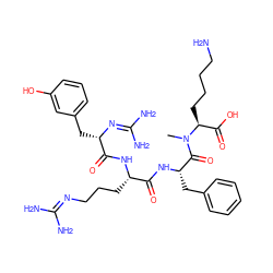 CN(C(=O)[C@H](Cc1ccccc1)NC(=O)[C@H](CCCN=C(N)N)NC(=O)[C@H](Cc1cccc(O)c1)N=C(N)N)[C@@H](CCCCN)C(=O)O ZINC000027561116