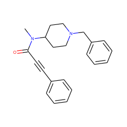 CN(C(=O)C#Cc1ccccc1)C1CCN(Cc2ccccc2)CC1 ZINC000026994854