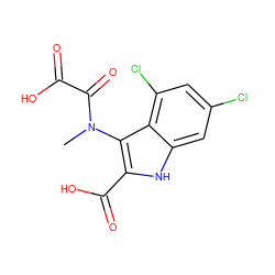 CN(C(=O)C(=O)O)c1c(C(=O)O)[nH]c2cc(Cl)cc(Cl)c12 ZINC000027524085