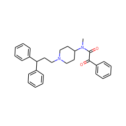 CN(C(=O)C(=O)c1ccccc1)C1CCN(CCC(c2ccccc2)c2ccccc2)CC1 ZINC000028356893