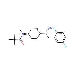 CN(C(=O)C(C)(C)C)[C@H]1CC[C@H]([C@H](N)Cc2cc(F)ccc2F)CC1 ZINC000261187224