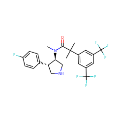 CN(C(=O)C(C)(C)c1cc(C(F)(F)F)cc(C(F)(F)F)c1)[C@H]1CNC[C@@H]1c1ccc(F)cc1 ZINC000064526938