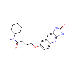 CN(C(=O)CCCOc1ccc2nc3[nH]c(=O)[nH]c3cc2c1)C1CCCCC1 ZINC000003778306