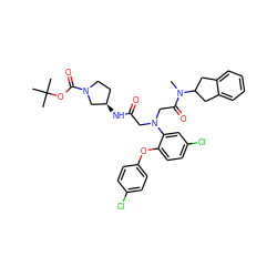 CN(C(=O)CN(CC(=O)N[C@@H]1CCN(C(=O)OC(C)(C)C)C1)c1cc(Cl)ccc1Oc1ccc(Cl)cc1)C1Cc2ccccc2C1 ZINC000473087967