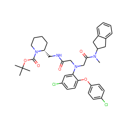 CN(C(=O)CN(CC(=O)NC[C@H]1CCCCN1C(=O)OC(C)(C)C)c1cc(Cl)ccc1Oc1ccc(Cl)cc1)C1Cc2ccccc2C1 ZINC000473087443