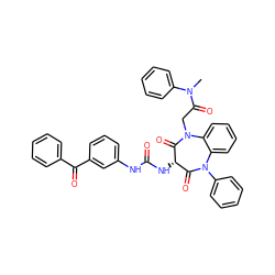 CN(C(=O)CN1C(=O)[C@@H](NC(=O)Nc2cccc(C(=O)c3ccccc3)c2)C(=O)N(c2ccccc2)c2ccccc21)c1ccccc1 ZINC000150600131