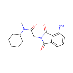 CN(C(=O)CN1C(=O)c2cccc(N)c2C1=O)C1CCCCC1 ZINC000007978415