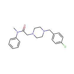 CN(C(=O)CN1CCN(Cc2ccc(Cl)cc2)CC1)c1ccccc1 ZINC000096299795