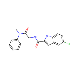 CN(C(=O)CNC(=O)c1cc2cc(Cl)ccc2[nH]1)c1ccccc1 ZINC000028128665