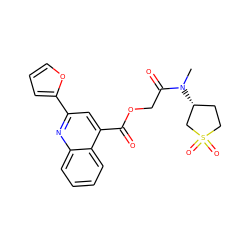 CN(C(=O)COC(=O)c1cc(-c2ccco2)nc2ccccc12)[C@@H]1CCS(=O)(=O)C1 ZINC000009612748