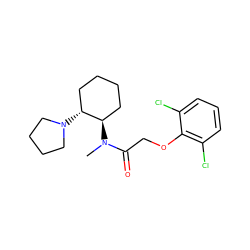 CN(C(=O)COc1c(Cl)cccc1Cl)[C@@H]1CCCC[C@H]1N1CCCC1 ZINC000027887835