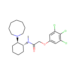 CN(C(=O)COc1cc(Cl)c(Cl)c(Cl)c1)[C@@H]1CCCC[C@H]1N1CCCCCCC1 ZINC000027987528