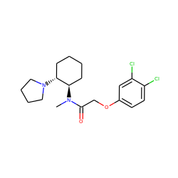 CN(C(=O)COc1ccc(Cl)c(Cl)c1)[C@@H]1CCCC[C@H]1N1CCCC1 ZINC000001657337