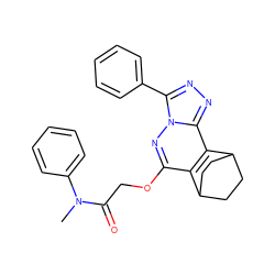 CN(C(=O)COc1nn2c(-c3ccccc3)nnc2c2c1C1CCC2CC1)c1ccccc1 ZINC000028124697