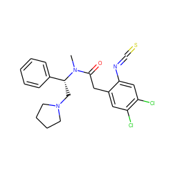 CN(C(=O)Cc1cc(Cl)c(Cl)cc1N=C=S)[C@H](CN1CCCC1)c1ccccc1 ZINC000013738412